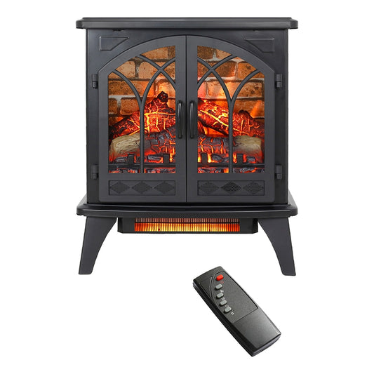 Sunrinx 23.58-in W Antique Black Infrared Quartz Electric Fireplace MG63-7-GSD