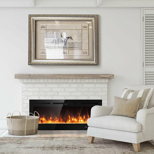 CASAINC 50-in W Black Fan-forced Electric Fireplace WF-EP24727US