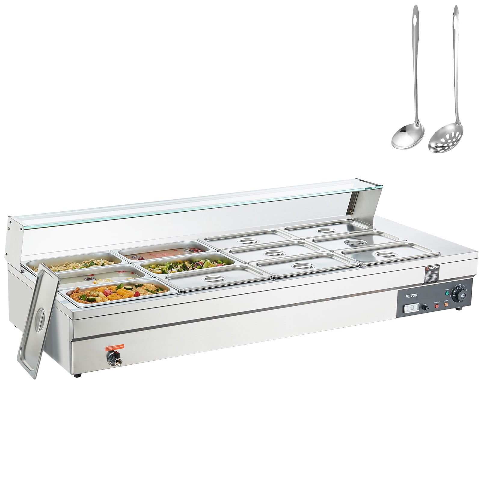 VEVOR 12-Station 96-Quart Commercial/Residential Electric Food Warmer BLZBWTC5PB2500001V1