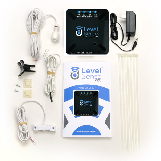 Level Sense Wi-Fi Enabled Sump Pump Monitor, High Water Alarm Indoor Smart Water Leak Detector LS-PRO-120VAC-WIFI