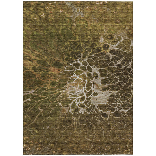 Addison Rugs Chantille ACN652CH 8 x 10 (ft) Chocolate Rectangular Indoor/Outdoor Geometric Machine washable Area rug