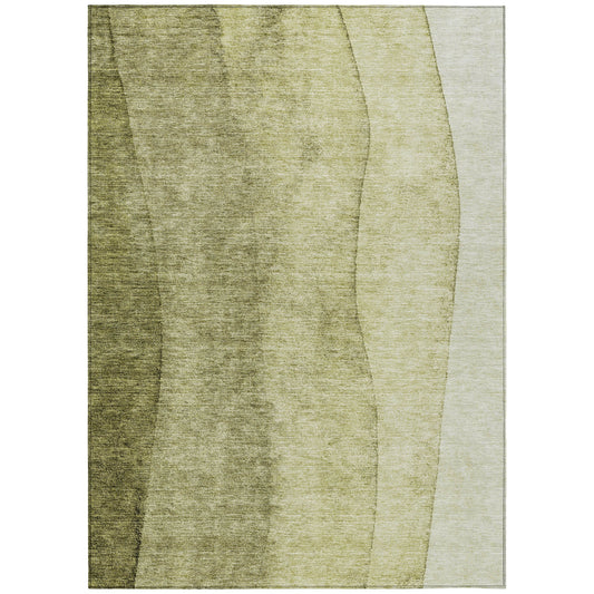 Addison Rugs Chantille ACN690OL 8 x 10 (ft) Olive Rectangular Indoor/Outdoor Geometric Machine washable Area rug