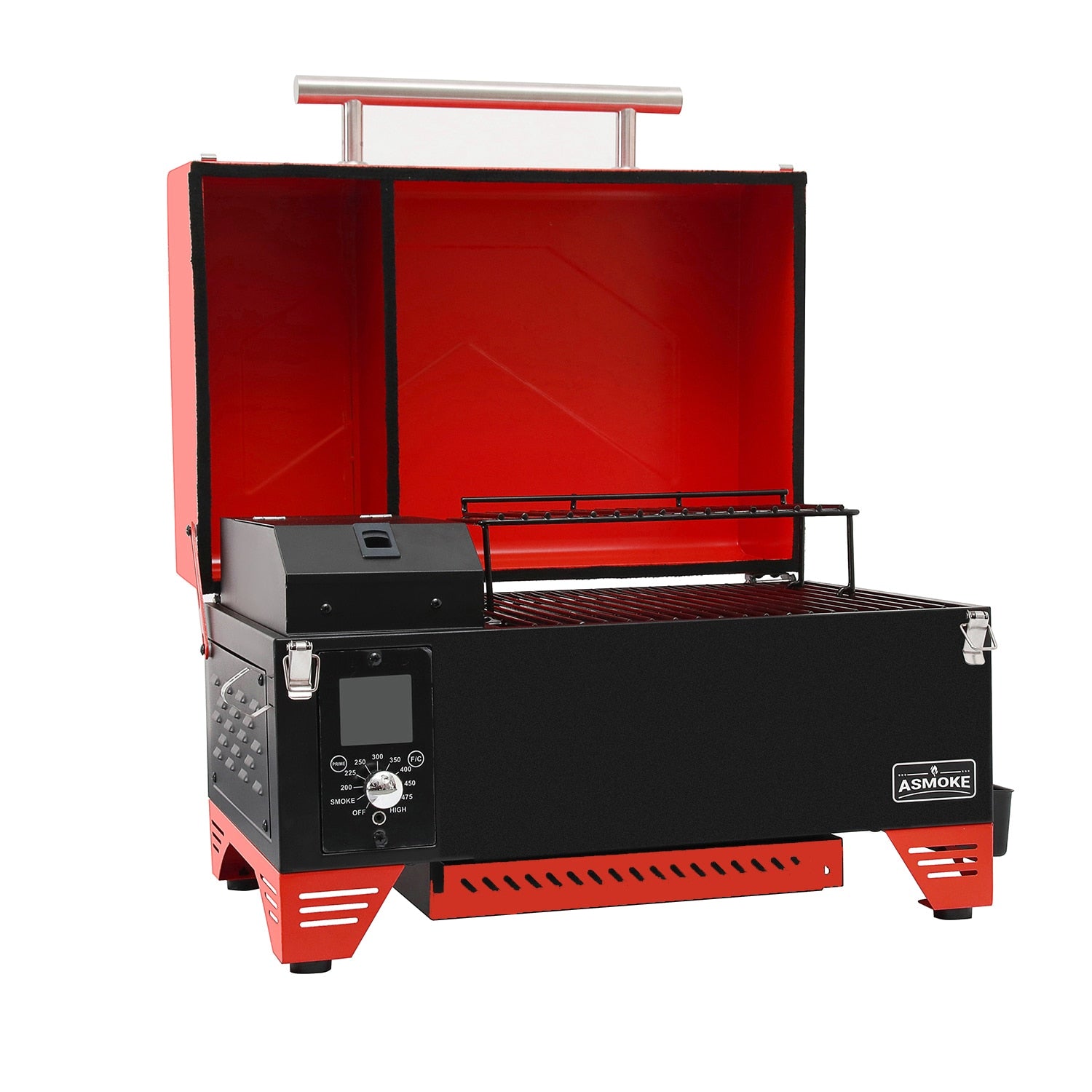 ASMOKE AS350 256-Sq in Red Pellet Grill GR04073USASL