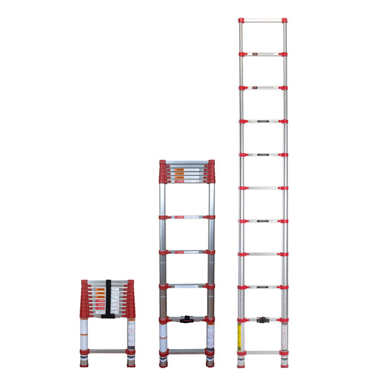 Xtend+Climb ANSI Certified 10.5-ft Aluminum Type 1- 250-lb Load Capacity Telescoping Extension Ladder 760P+