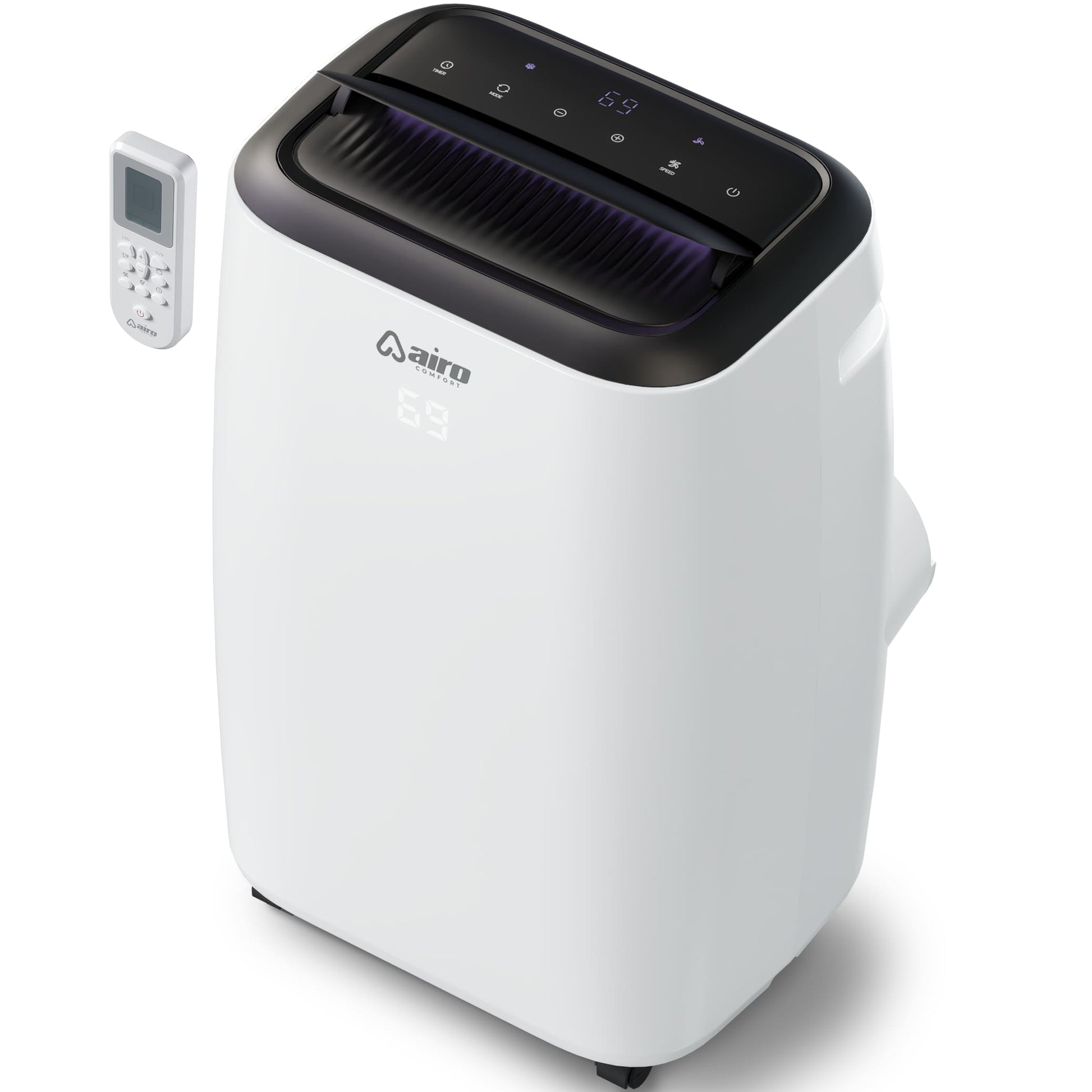 AIRO COMFORT 6000-BTU DOE (115-Volt) White Vented Portable Air Conditioner with Remote Cools 450-sq ft AIRO-AIRCOND-10K