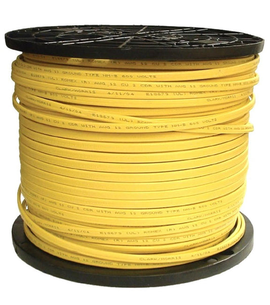 Southwire 1000-ft 12/2 Romex SIMpull Solid Indoor CU NM-B W/G Individual Pack (By-the-roll) 28828201