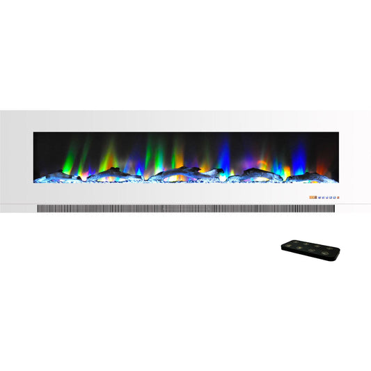 Cambridge 60-in W White Fan-forced Electric Fireplace CAM60WMEF-2WHT