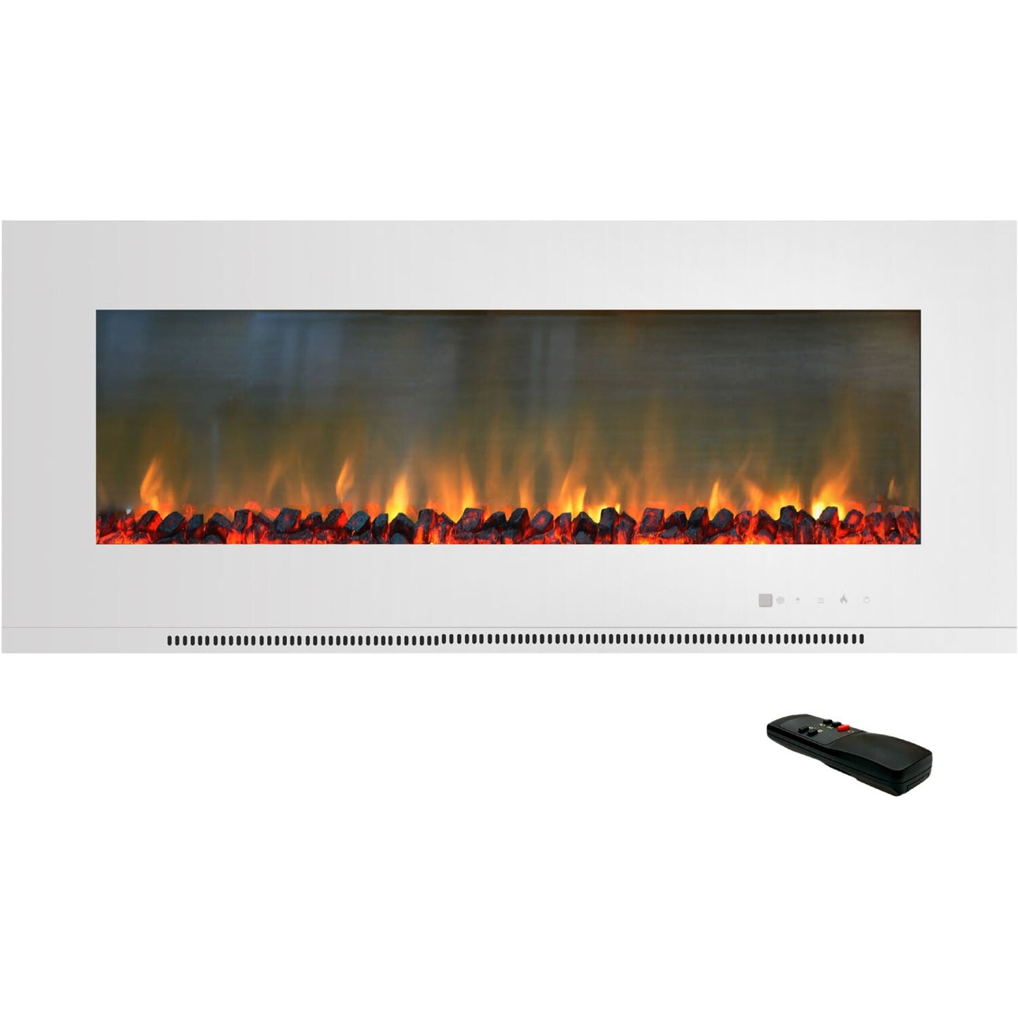 Cambridge 56-in W White Fan-forced Electric Fireplace CAM56WMEF-2WHT