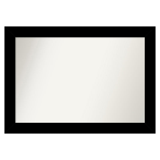 Amanti Art Basic Black Frame 41.5-Inches W x 29.5-Inches H Rectangle Basic Black Framed Vanity Mirror