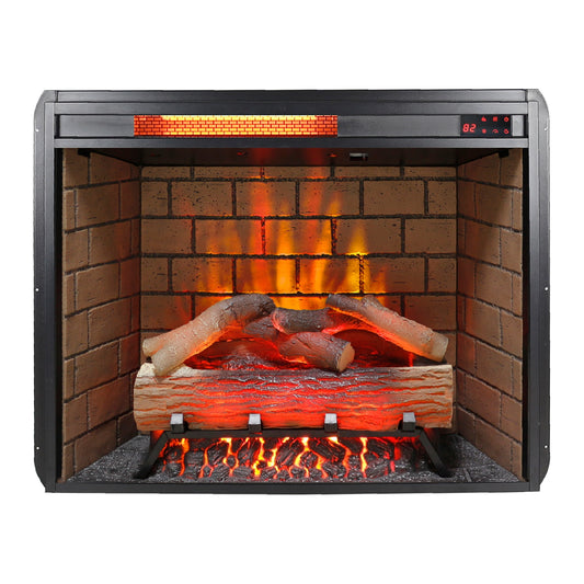 SINOFURN 28-in Black Electric Fireplace Insert SYC070003BK