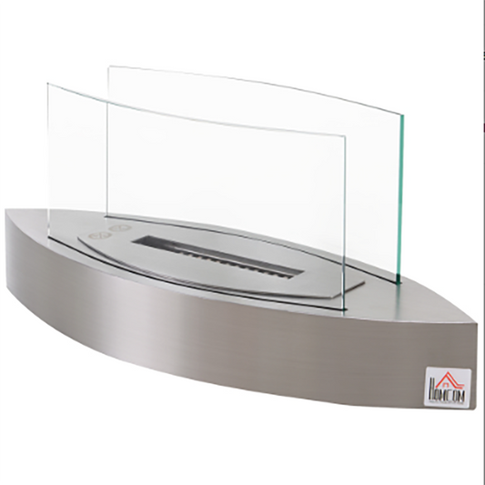 Sunrinx 7.75-in Silver Direct Vent Ethanol/Bio Ethanol Gas Fireplace MG64-1-Q36HW