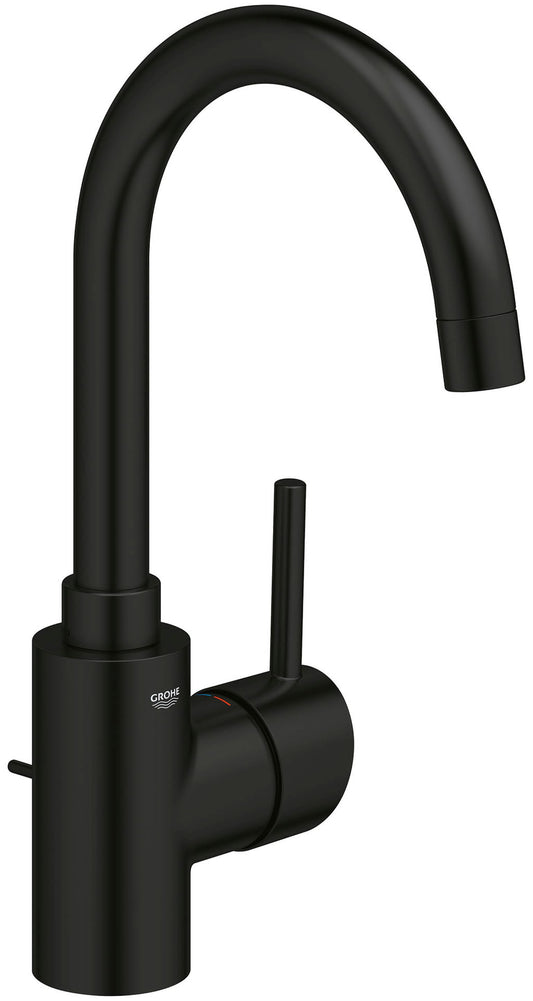 GROHE Matte Black Single hole 1-handle Swivel Residential Handle Bathroom Sink Faucet