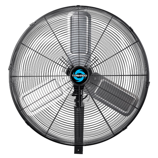 Tornado Fans Wall Fan 24-in Oscillation Indoor Black Wall Mounted Fan HI-FAN-24MOWF-A-1P