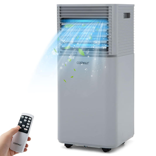 Costway 5000-BTU DOE (115-Volt) Gray Vented Portable Air Conditioner with Remote Cools 230-sq ft LWS00196