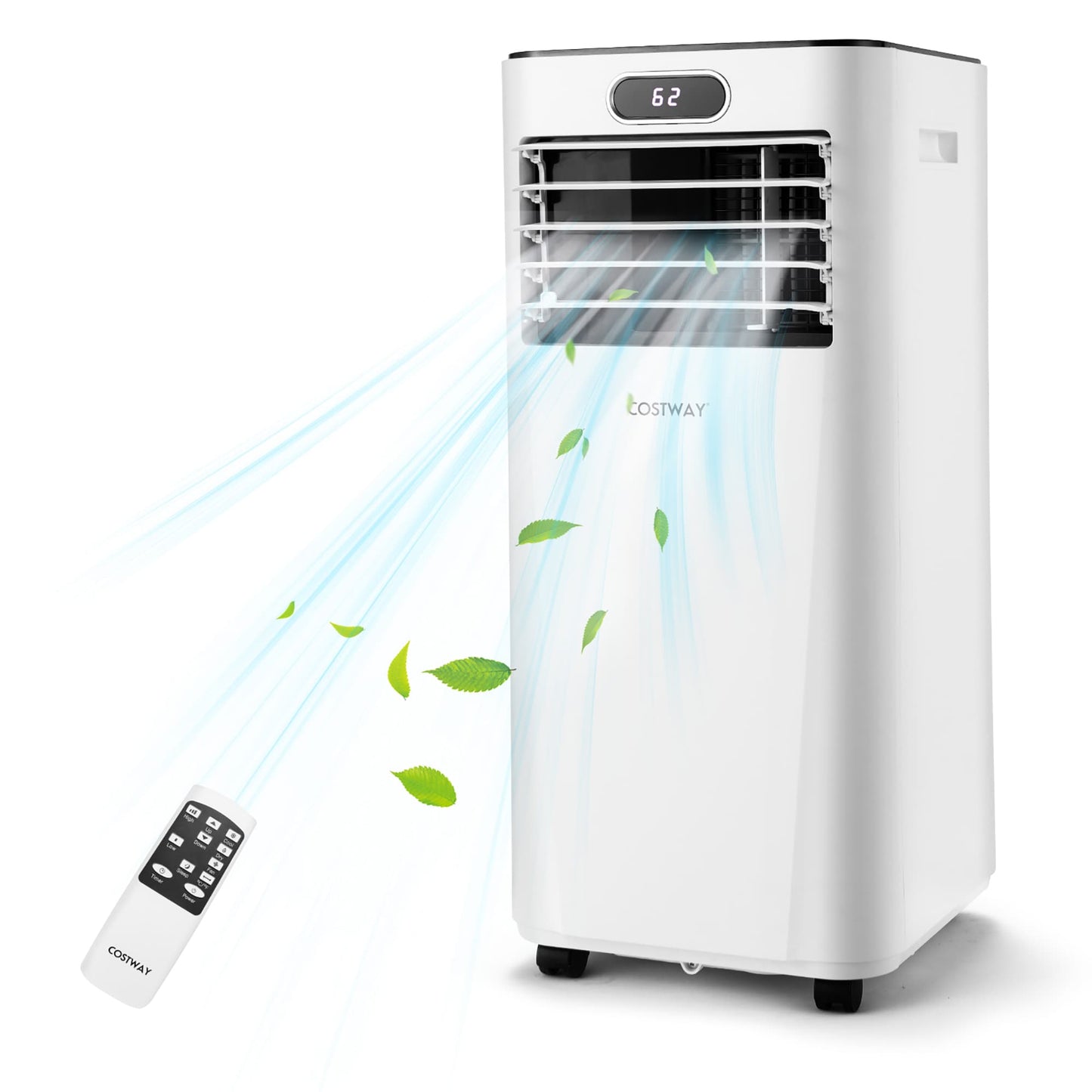 Costway 6000-BTU DOE (115-Volt) White Vented Portable Air Conditioner with Remote Cools 350-sq ft LWS00208