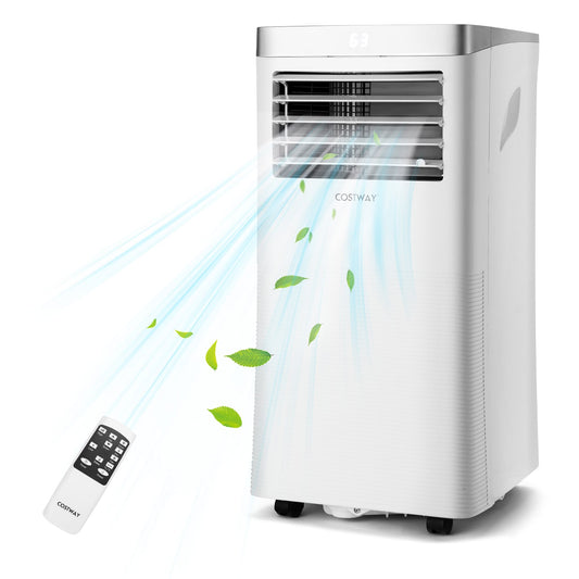 Costway 6450-BTU DOE (115-Volt) White Vented Portable Air Conditioner with Remote Cools 350-sq ft LWS00210
