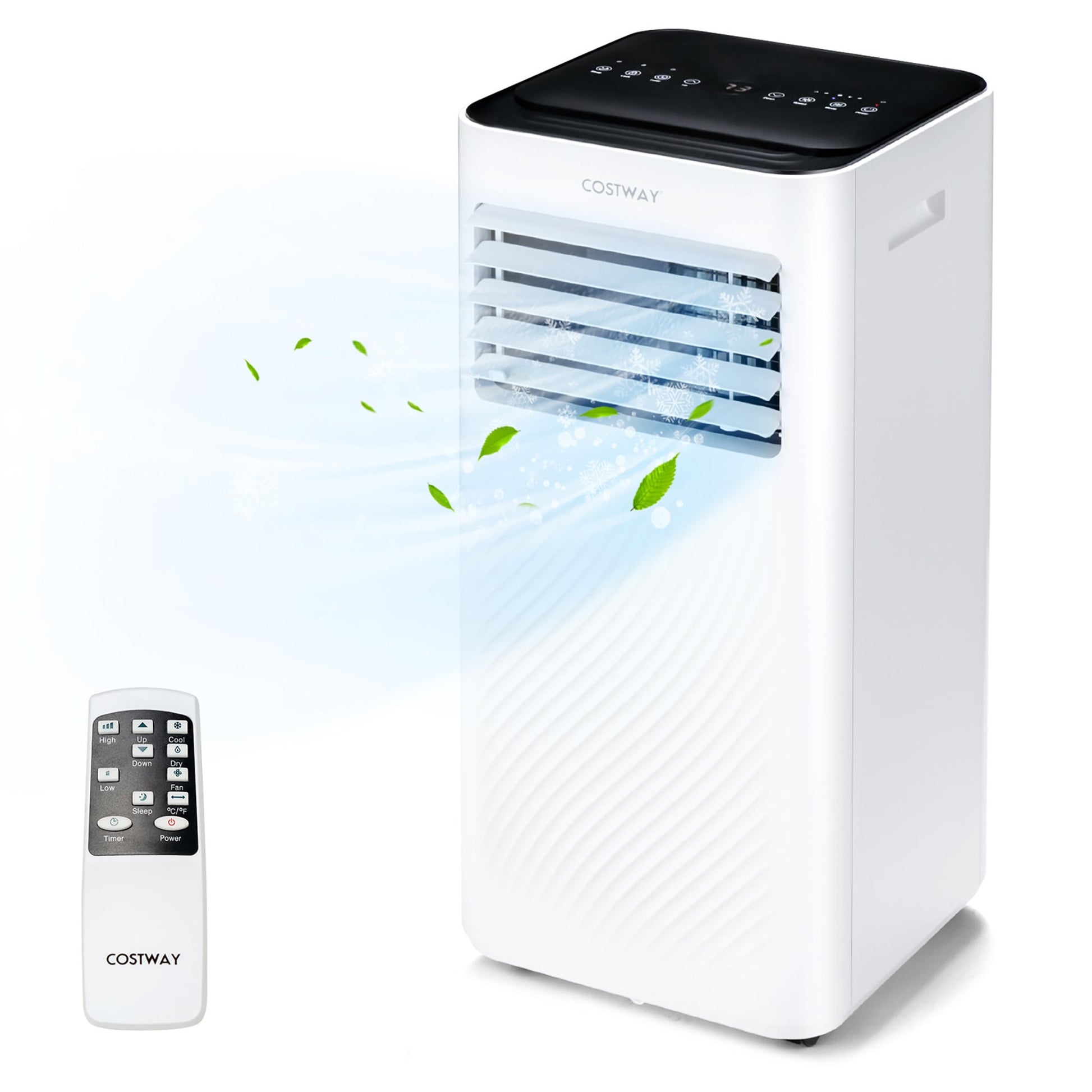 Costway 6000-BTU DOE (115-Volt) White Vented Portable Air Conditioner Cools 350-sq ft LWS00214