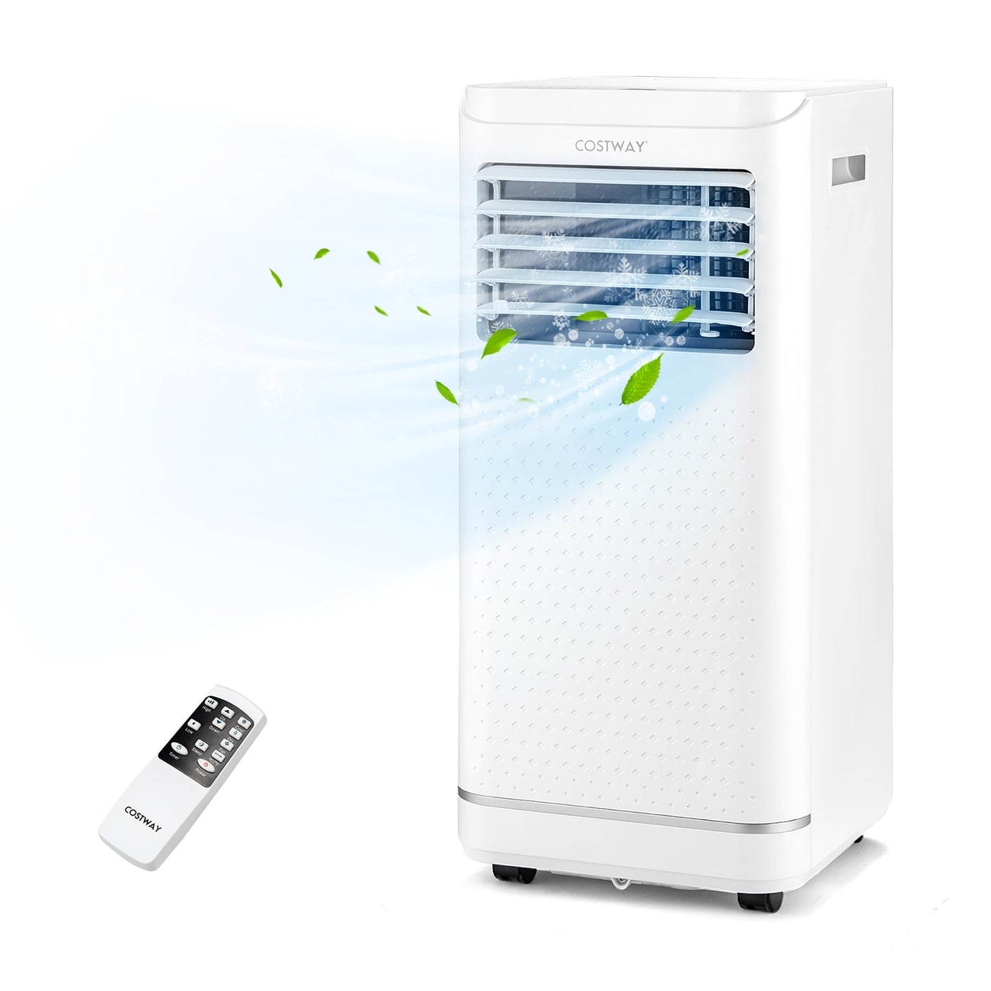 Costway 6000-BTU DOE (115-Volt) White Vented Portable Air Conditioner with Remote Cools 350-sq ft LWS00219