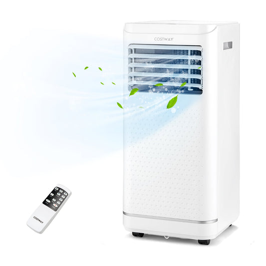 Costway 6000-BTU DOE (115-Volt) White Vented Portable Air Conditioner with Remote Cools 350-sq ft LWS00219
