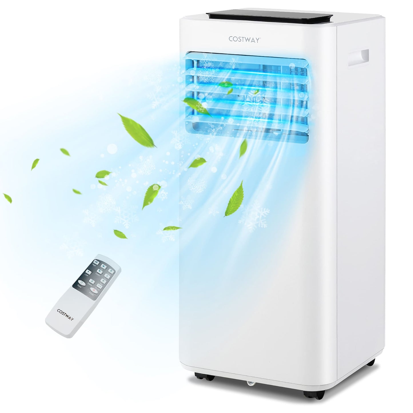Costway 6000-BTU DOE (115-Volt) White Vented Portable Air Conditioner with Remote Cools 350-sq ft LWS00221