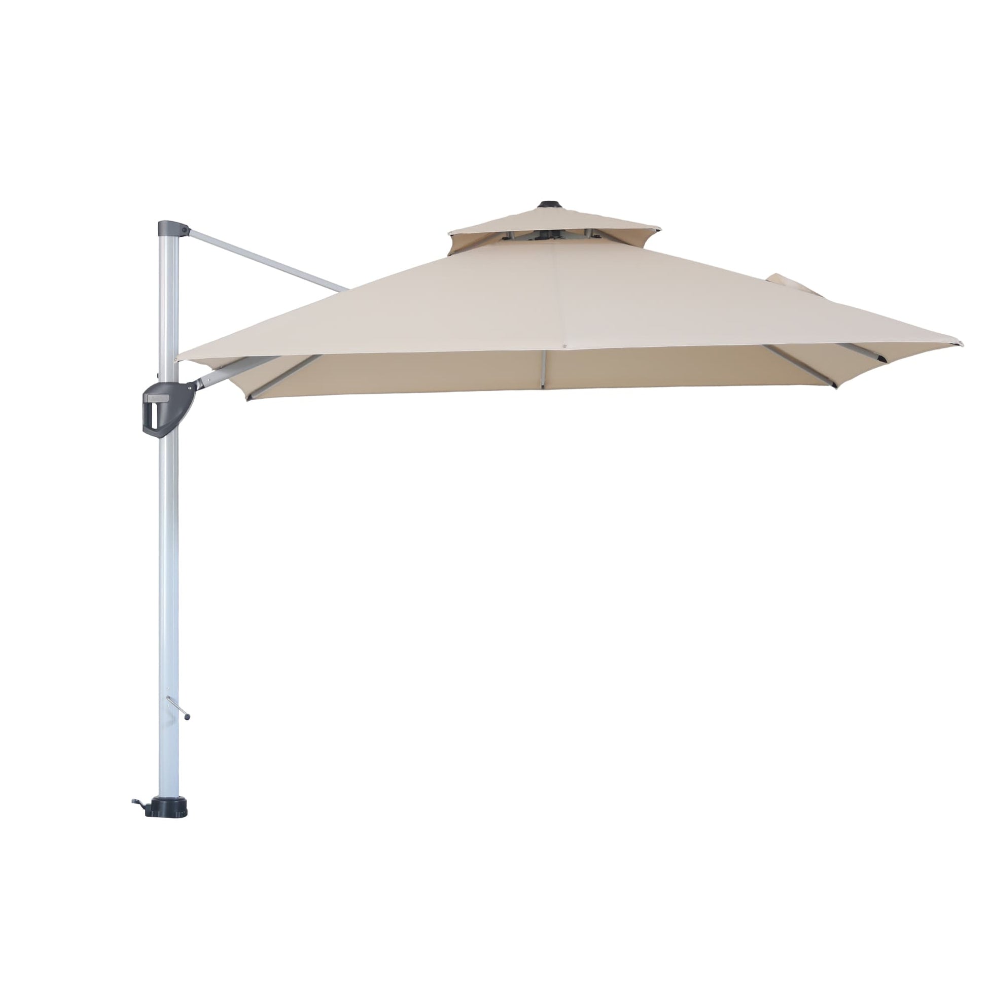 Clihome 10-ft Steel Beige Cantilever Patio Umbrella