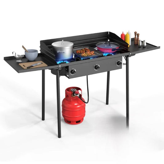 Outopee 3-Burners Propane Manual Iron Outdoor Burner LO1G57000617