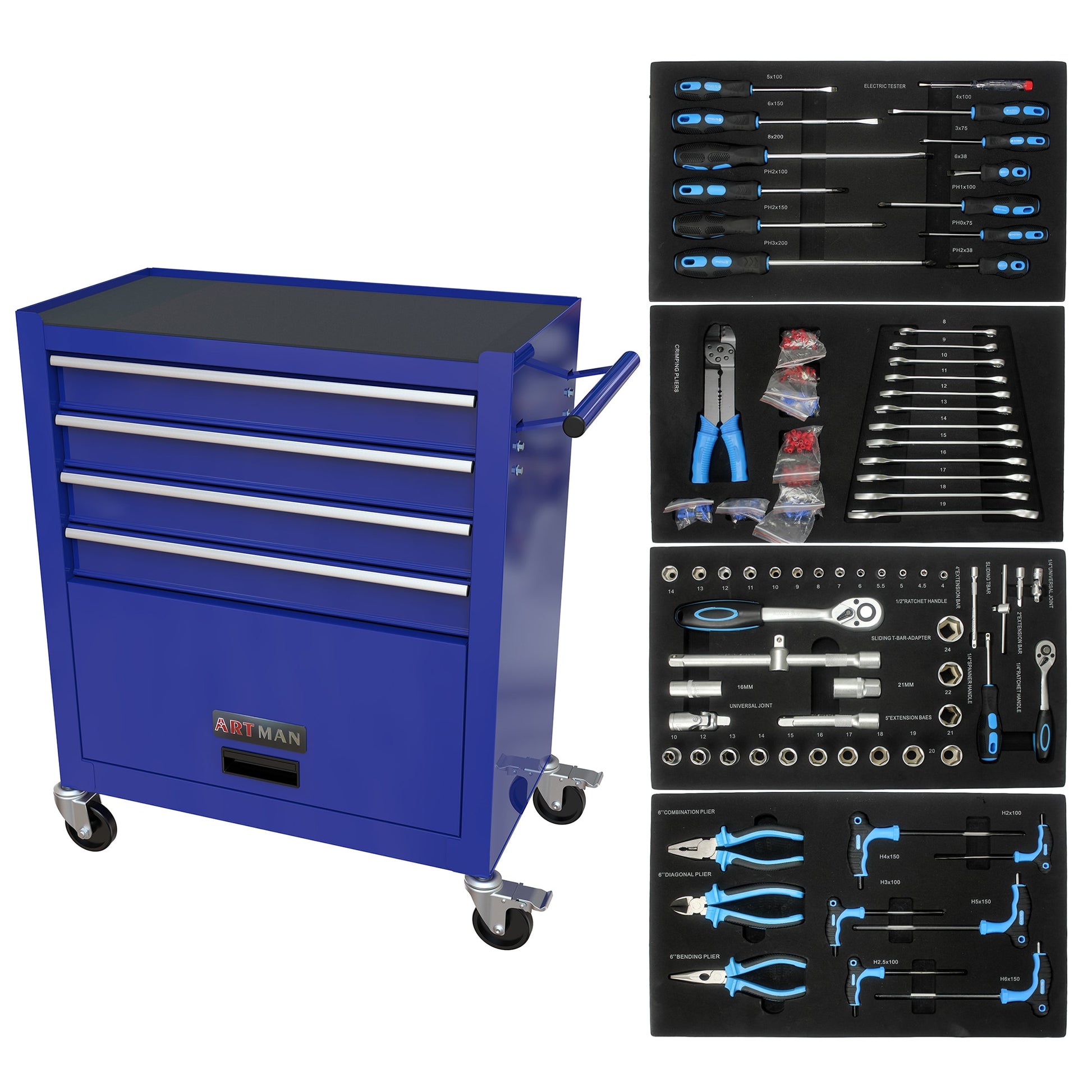 Gaierptone Household Tool Set 233-Piece Household Tool Set with Hard Case CRXWHSEVAV1