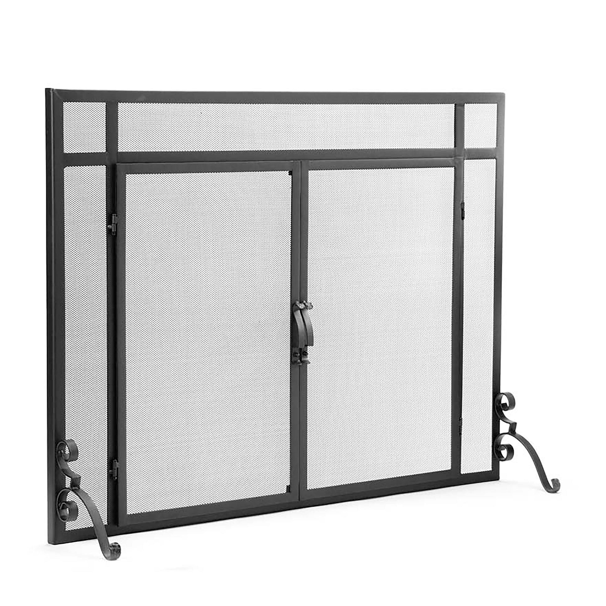 Evergreen Black Medium Cabinet-style Fireplace Doors with Clear 36162 BK