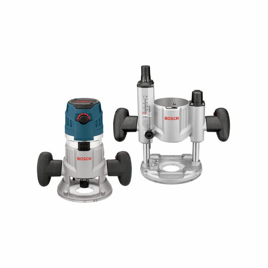 Bosch 1/4-in; 3/8-in; 1/2-in and 8mm 15-Amp 2.3-HP Variable Speed Combo Fixed/Plunge Corded Router with Hard Case