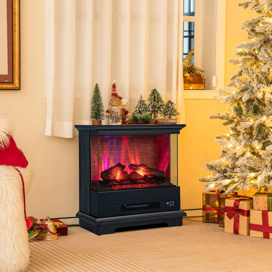Mondawe 27-in W Black Infrared Quartz Electric Fireplace MO-FP10560US-DK