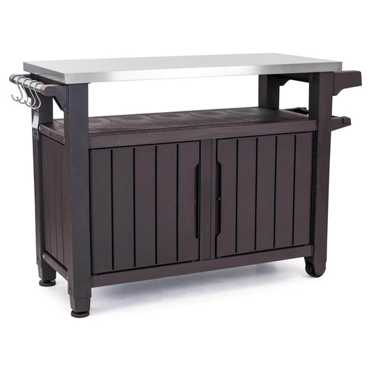 Keter Unity XL Brown Thermoset Plastic Grill Cart 76609