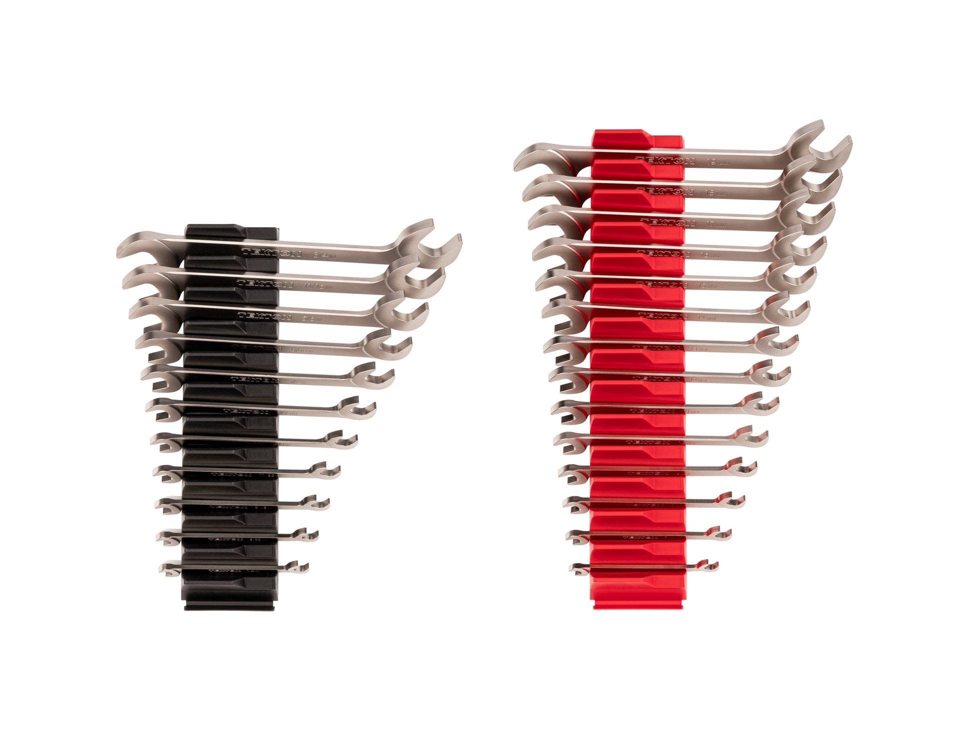 TEKTON 25-Piece Set SAE and Metric Angle Open End Wrench Includes Hard Case WAE93501