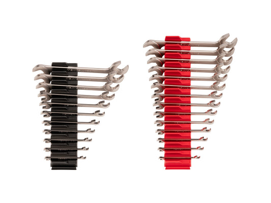 TEKTON 25-Piece Set SAE and Metric Angle Open End Wrench Includes Hard Case WAE93501