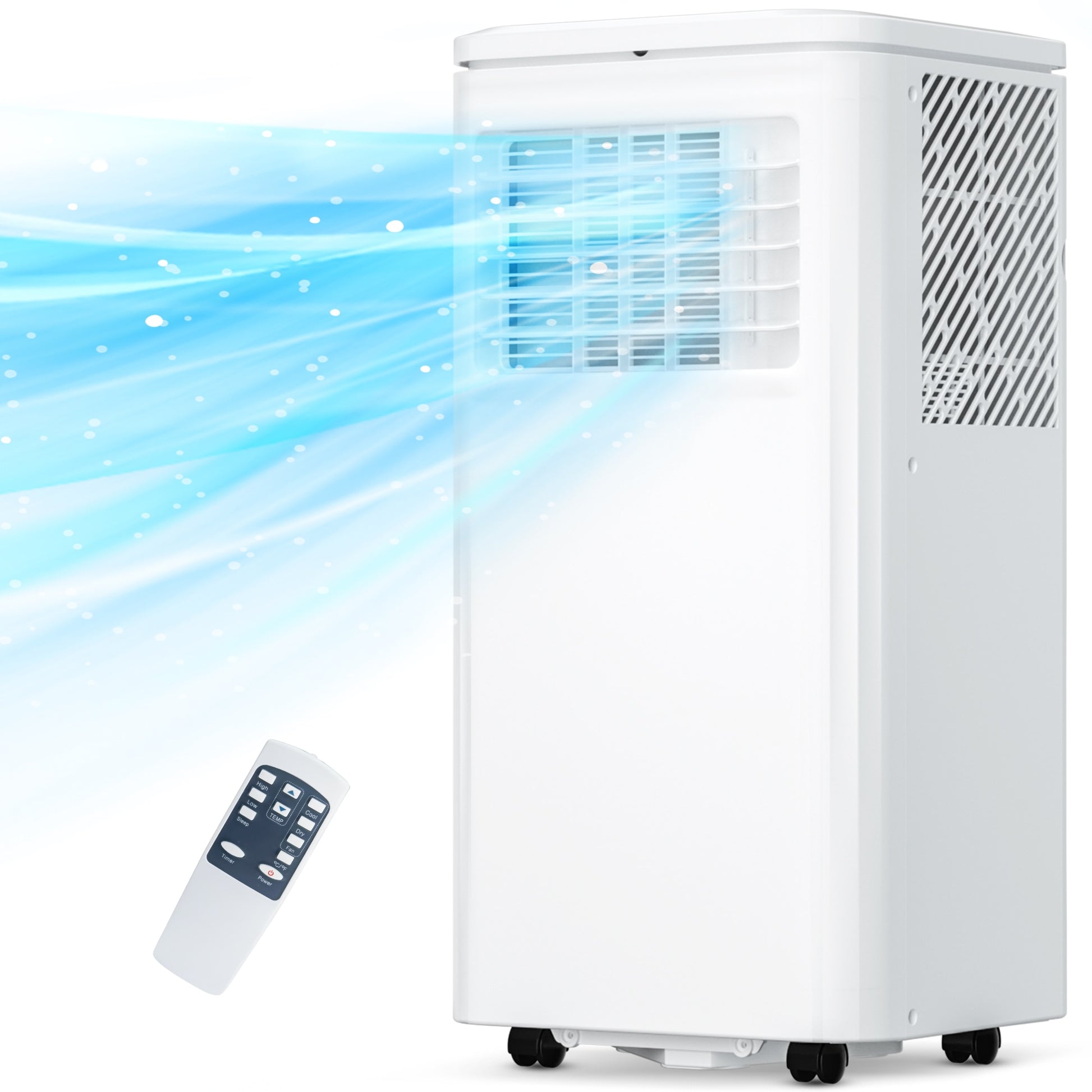 Nordic Hygge 8000-BTU DOE (115-Volt) White Vented Portable Air Conditioner with Remote Cools 350-sq ft NPH-10C