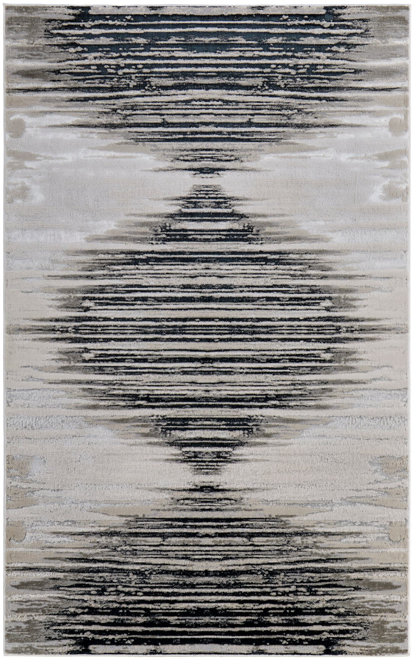 Room Envy 8 x 10 (ft) Loomed Black/Silver/Taupe Rectangular Indoor Area rug