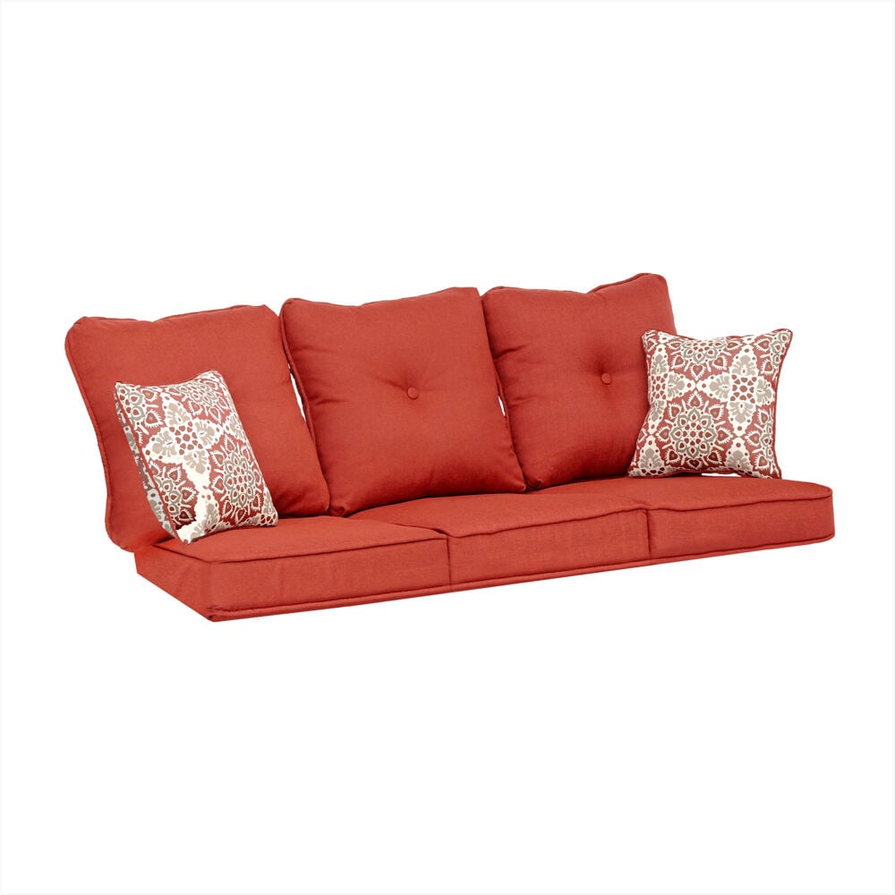 Hanover 25.4-in x 24.8-in 8 -Piece Berry Red Patio sofa cushion