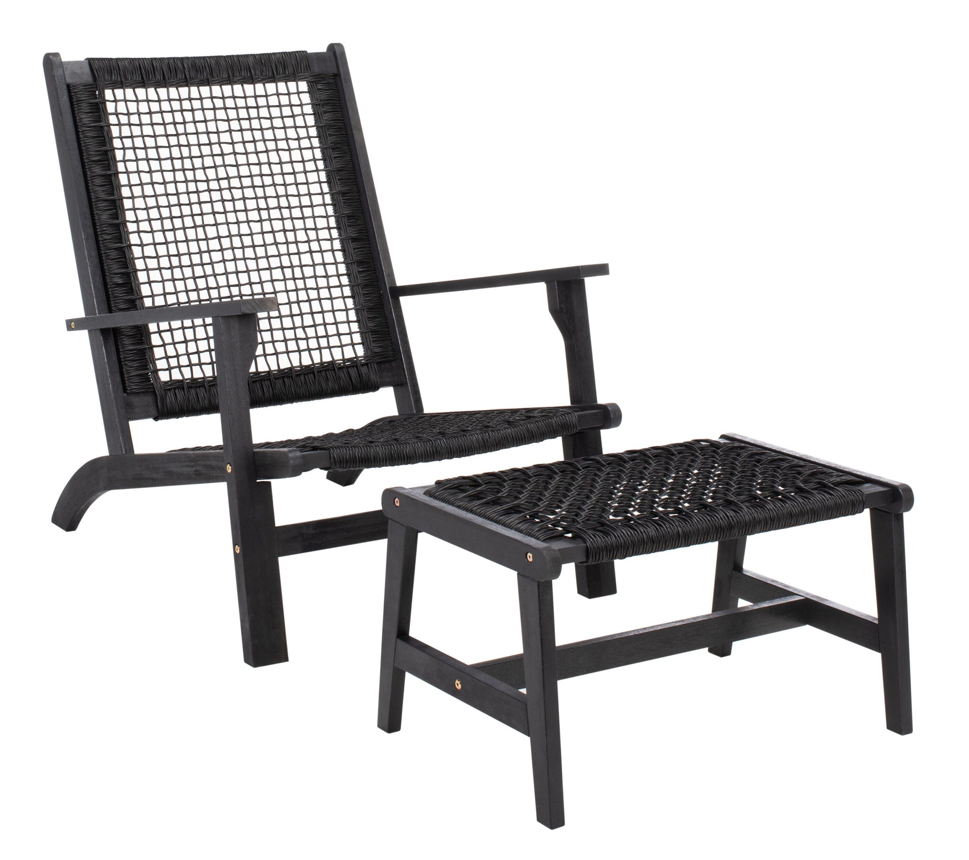 Safavieh Chantelle 5 -Piece Patio Conversation Set with Black SAFAVIEH