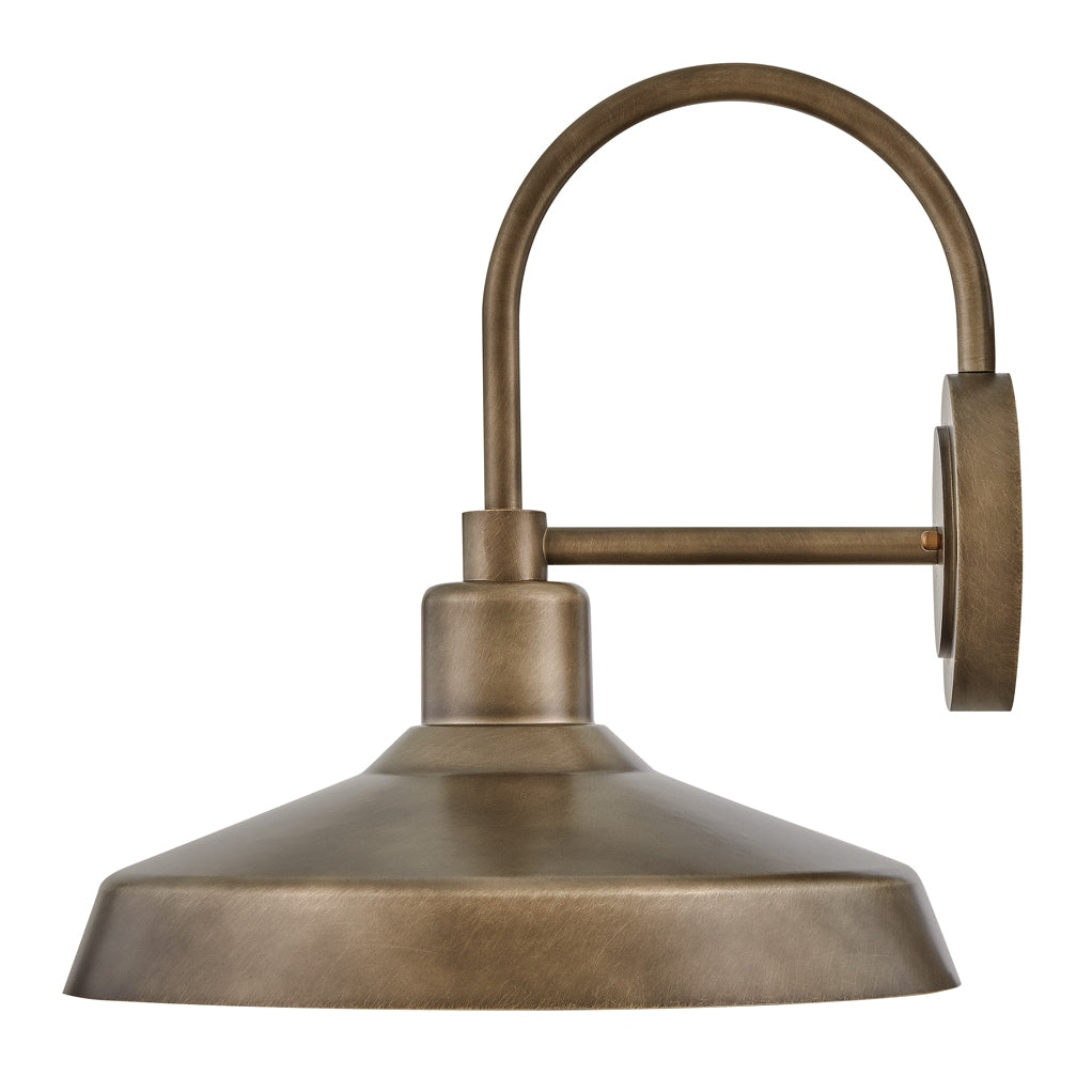 Hinkley Forge 1 -Light 16.5-in H Brushed Brass Hardwired Dark Sky Outdoor Wall Light 6589021