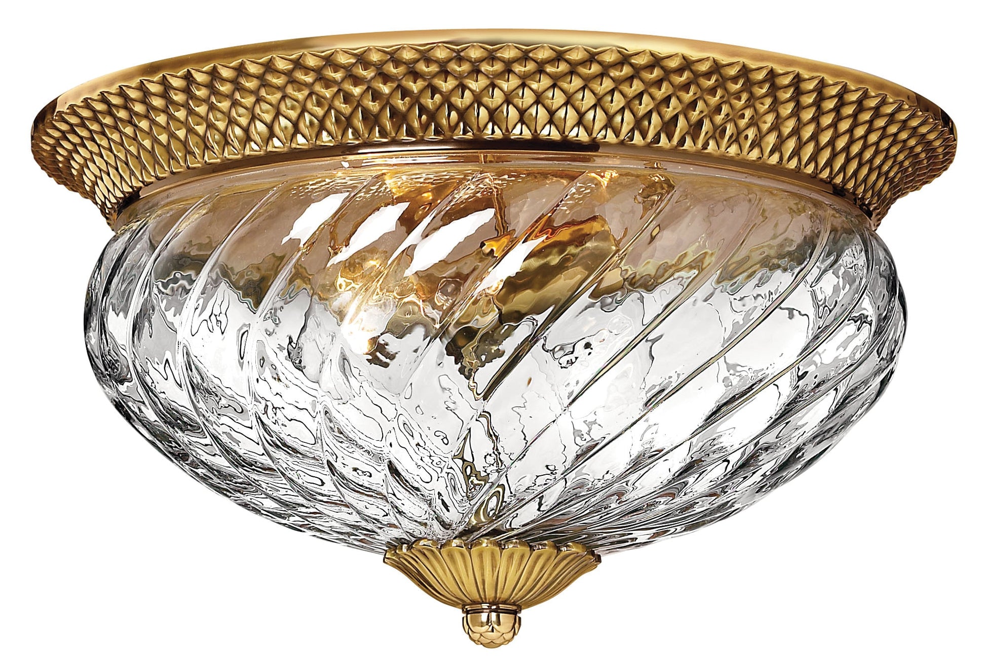 Hinkley Plantation 3 -Light 16-in Brushed Brass Flush Mount Light 6588852
