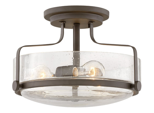 Hinkley Harper 3 -Light 14.5-in Oil rubbed Bronze Semi Flush Mount Light 6588879