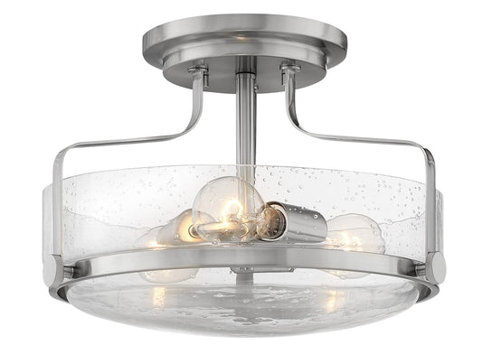 Hinkley Harper 3 -Light 14.5-in Brushed Nickel Semi Flush Mount Light 6588880