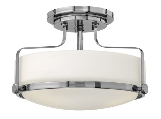 Hinkley Harper 3 -Light 14.5-in Gloss Chrome Semi Flush Mount Light 6588881