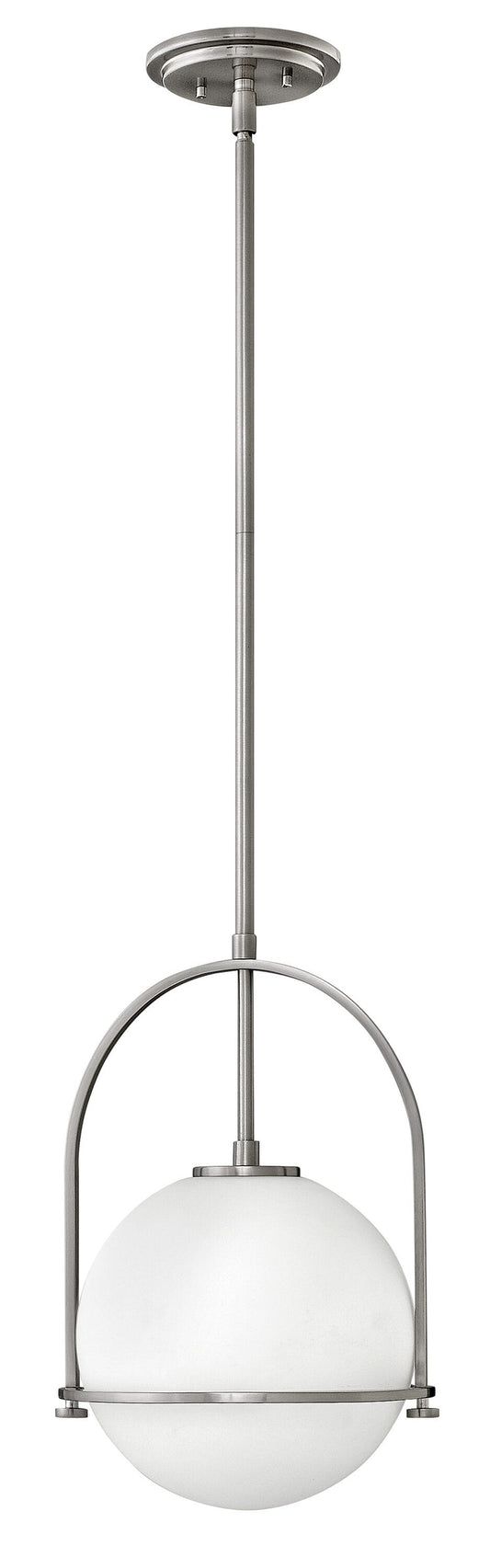 Hinkley Somerset Brushed Nickel Transitional Etched glass Globe Small Hanging Pendant light 6588903