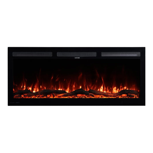Modern Ember 42-in W Vibrance Black Wall mount Fan-forced Wall-mount Electric Fireplace with Remote Control Included