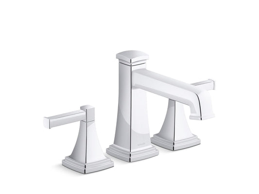 KOHLER Riff Deck-Mount Roman Tub Filler in Polished Chrome With Lever Handles (Valve Not Included)