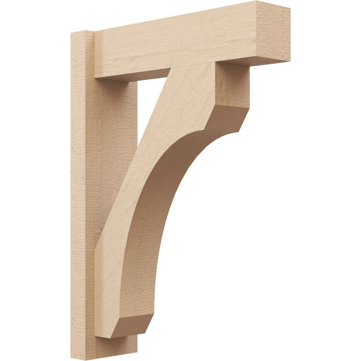 Ekena Millwork Timberthane Rough Cedar Faux Wood Legacy Block Outlooker 6-in W x 20-in D x 28-in H Primed Tan