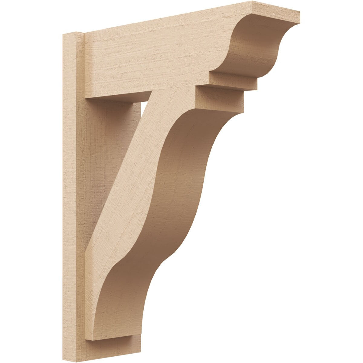 Ekena Millwork Timberthane Rough Cedar Faux Wood Funston Traditional Outlooker 8-in W x 22-in D x 30-in H Primed Tan