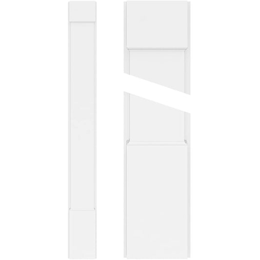 Ekena Millwork PVC Pilaster 7-in x 9-ft Unfinished PVC Pilaster Entry Door Casing Accent