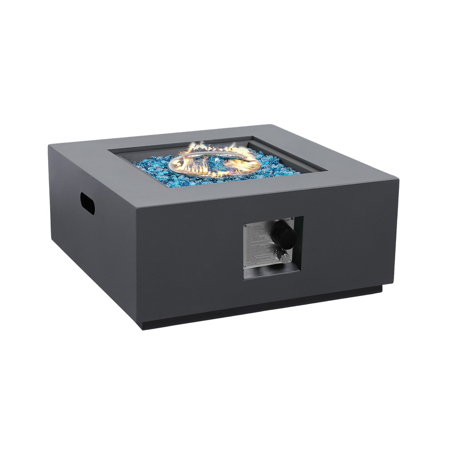 Patio Watcher 28-in W 40000 Maximum BTUs Iron Square Liquid propane Fire pit table