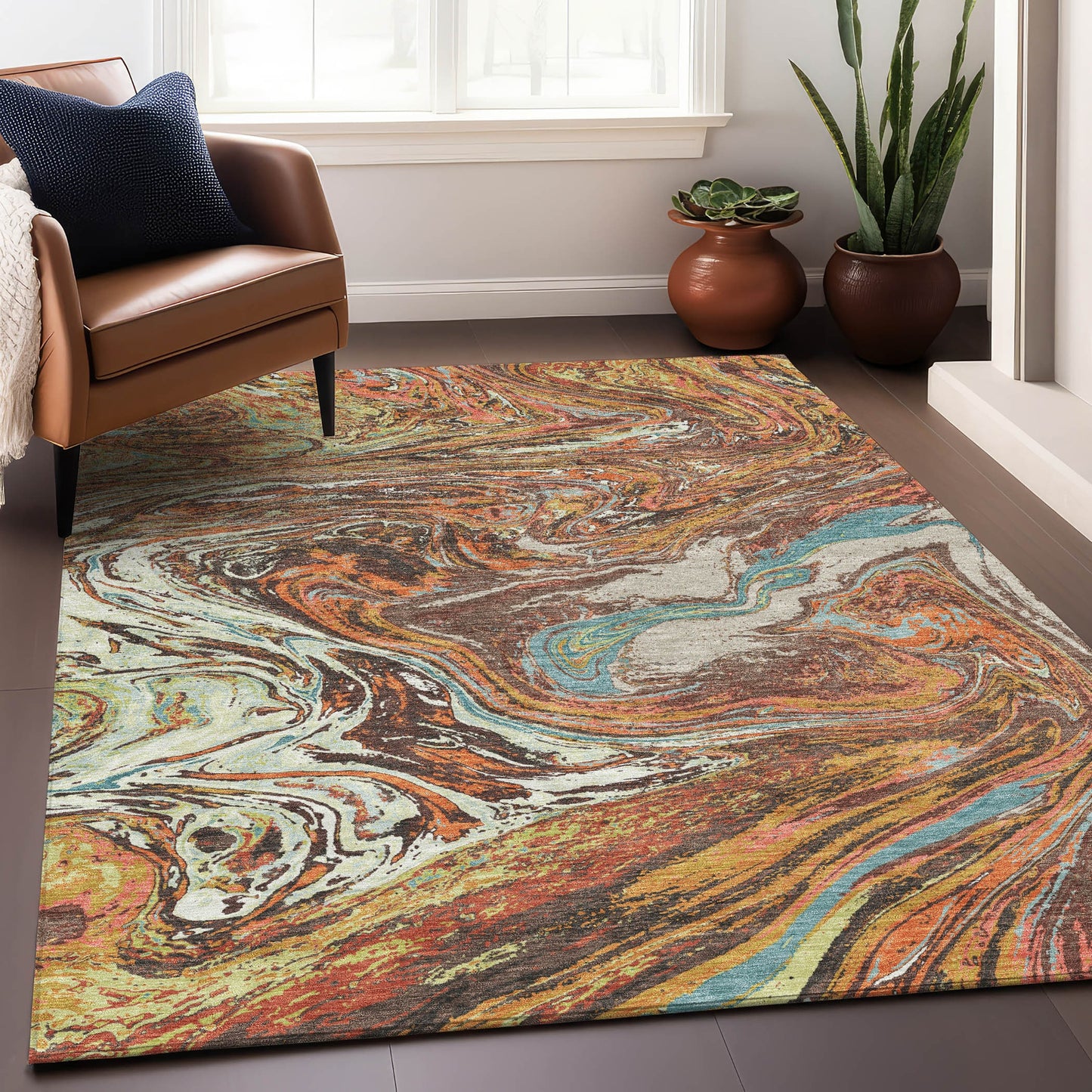 Addison Rugs Chantille ACN1061KH 9 x 12 (ft) Khaki Rectangular Indoor/Outdoor Geometric Machine washable Pet Friendly Area rug